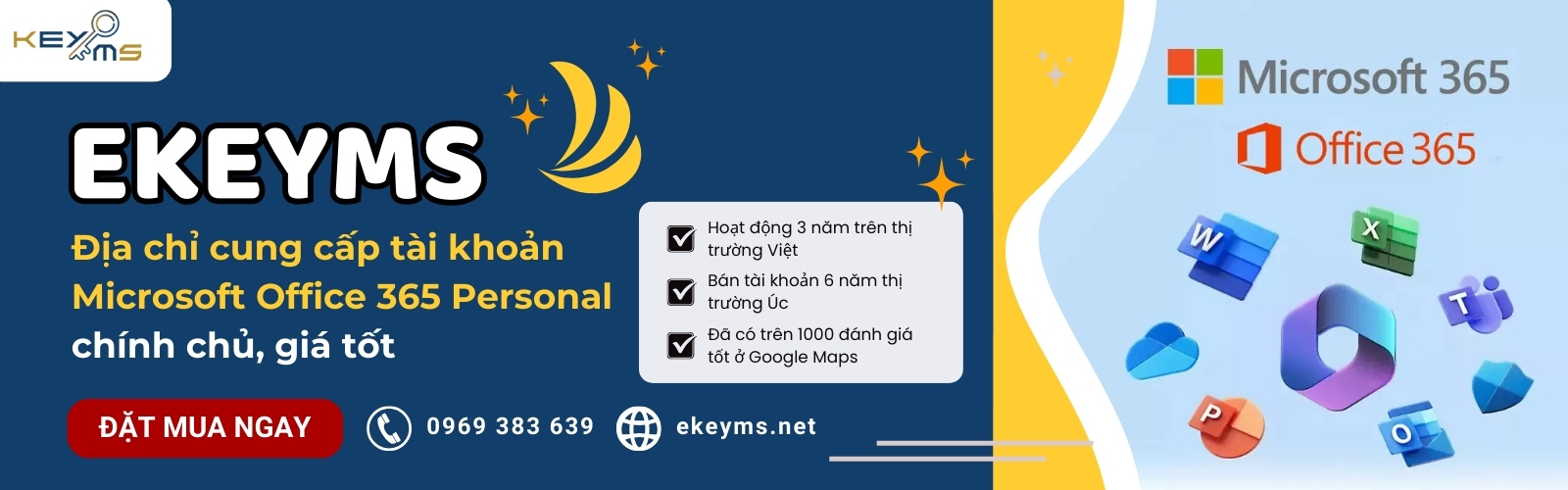 Ekeyms cung cấp tài khoản Office 365 bản quyền giá tốt
