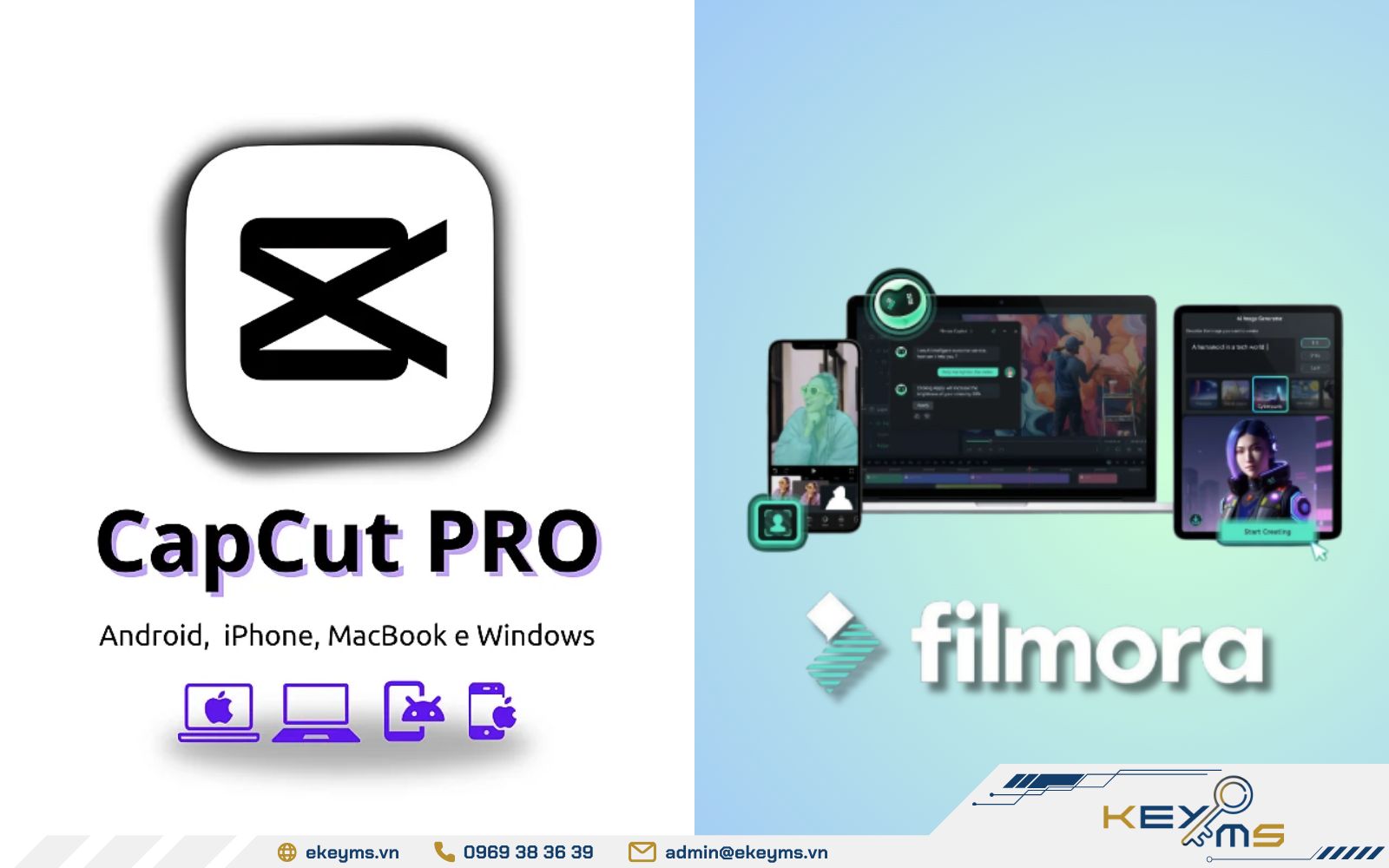 Filmora và CapCut về khả năng tương thích