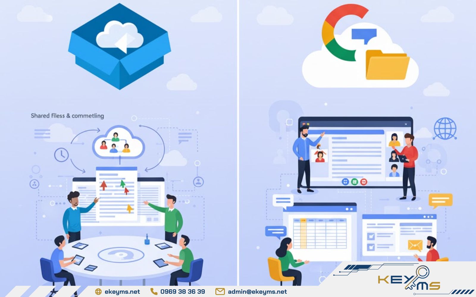 So sánh giữa Dropbox và Google Drive về tính năng làm việc nhóm
