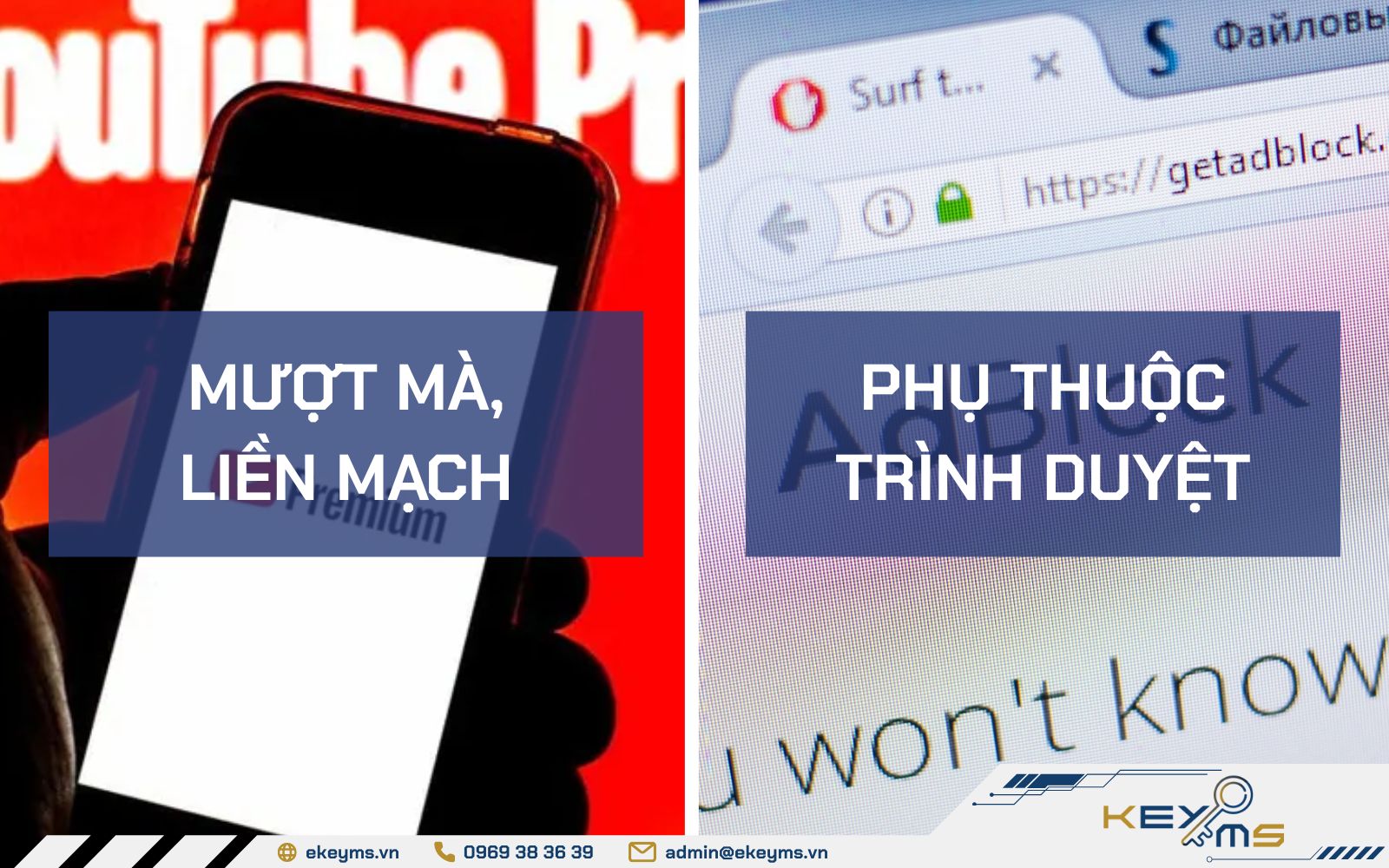 YouTube Premium vs Ad Blocker về trải nghiệm: dễ sử dụng, tiện lợi