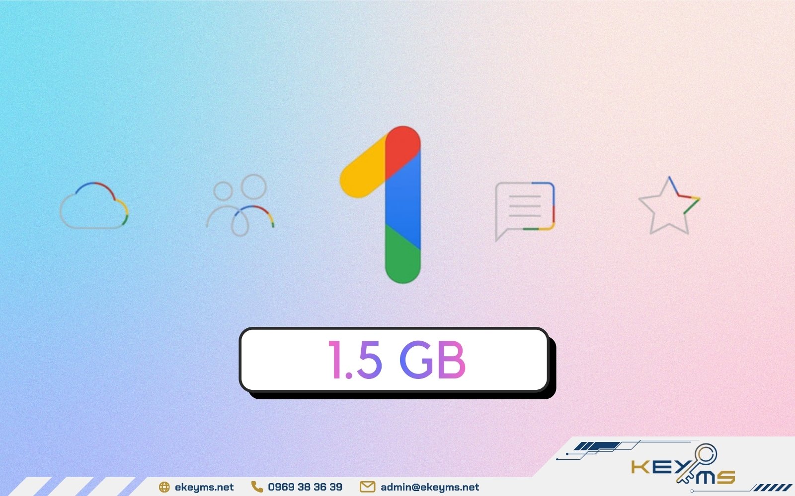 mua tài khoản account Google One 1.5TB