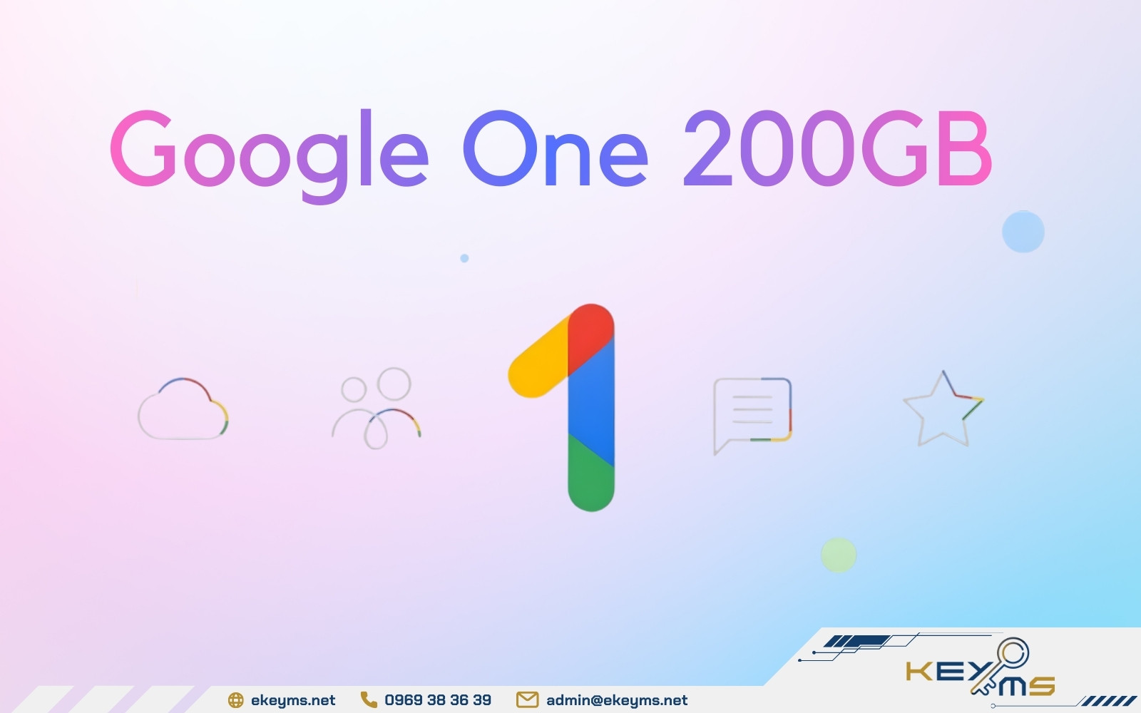 Mua tài khoản Google One 200GB