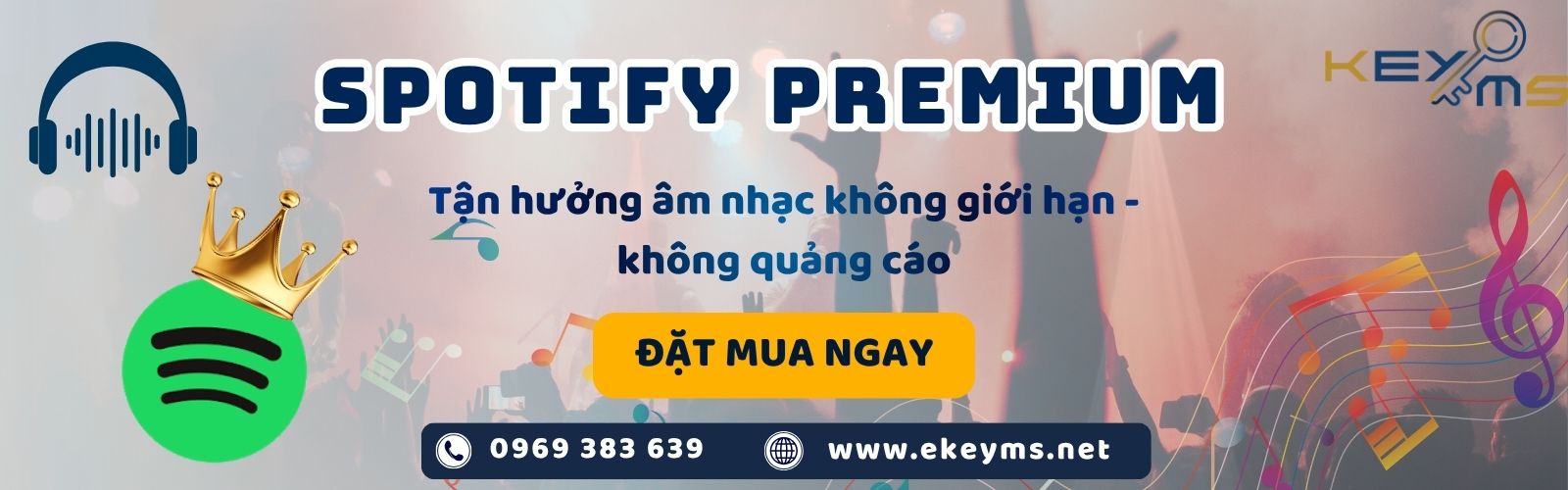 Xem ngay các gói Spotift Premium và đặt mua tại Ekeyms