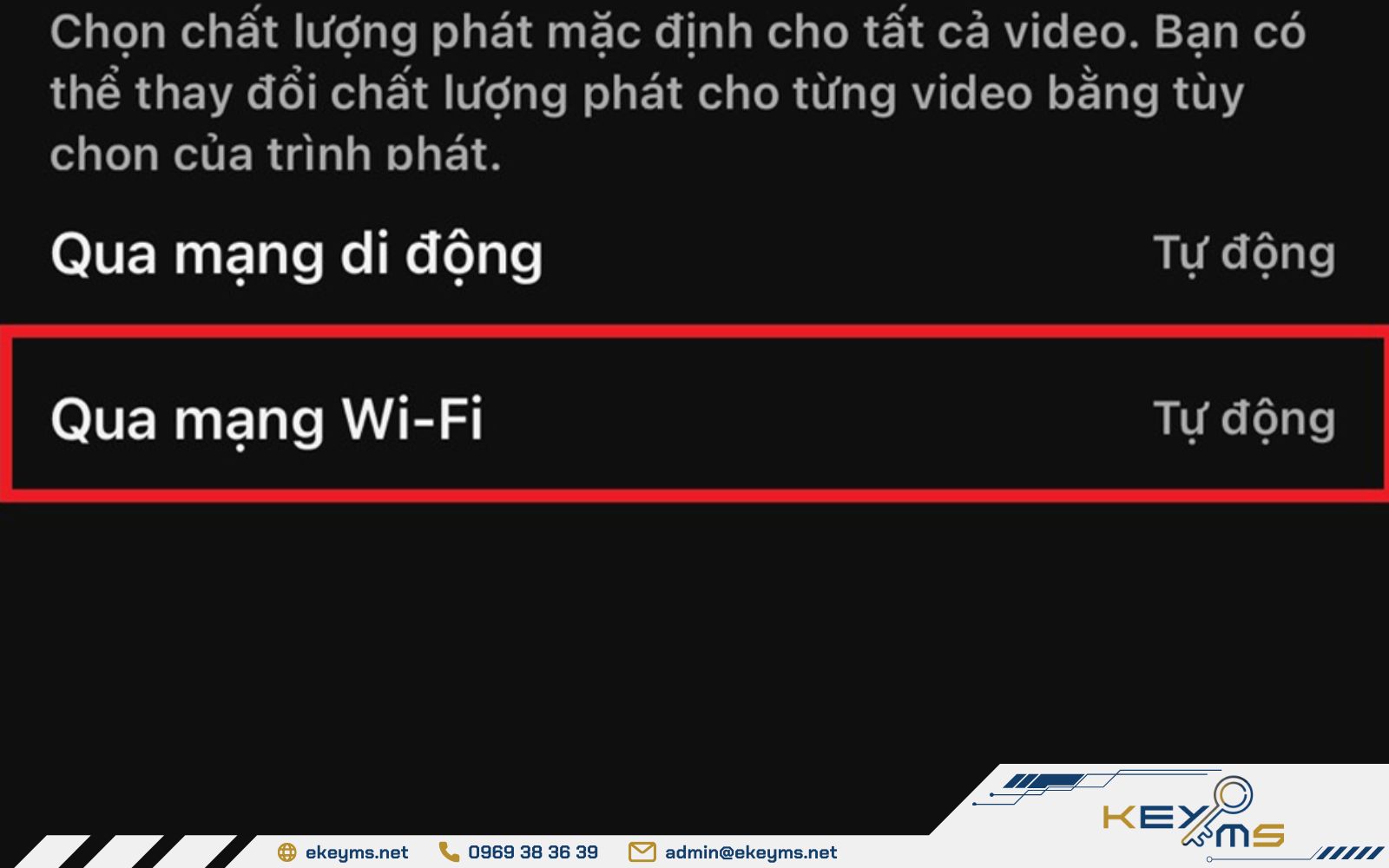 Chọn qua mạng di động hoặc qua Wifi