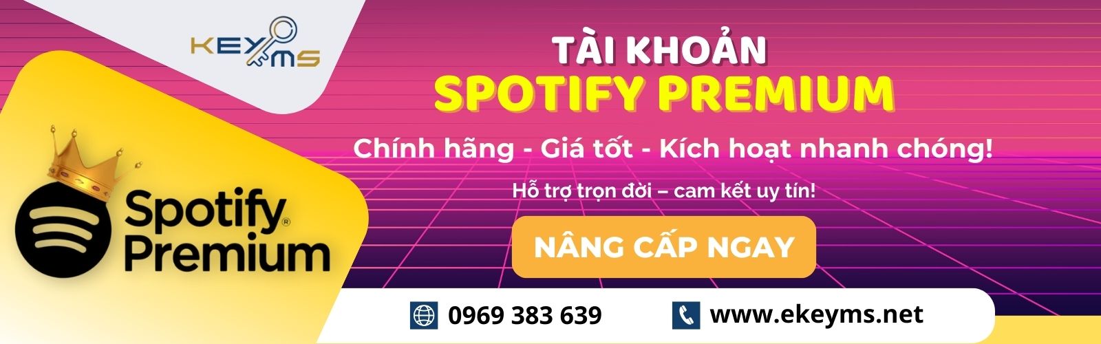 Kích hoạt tài khoản Spotify Premium Ekeyms Kích hoạt tài khoản Spotify Premium Ekeyms