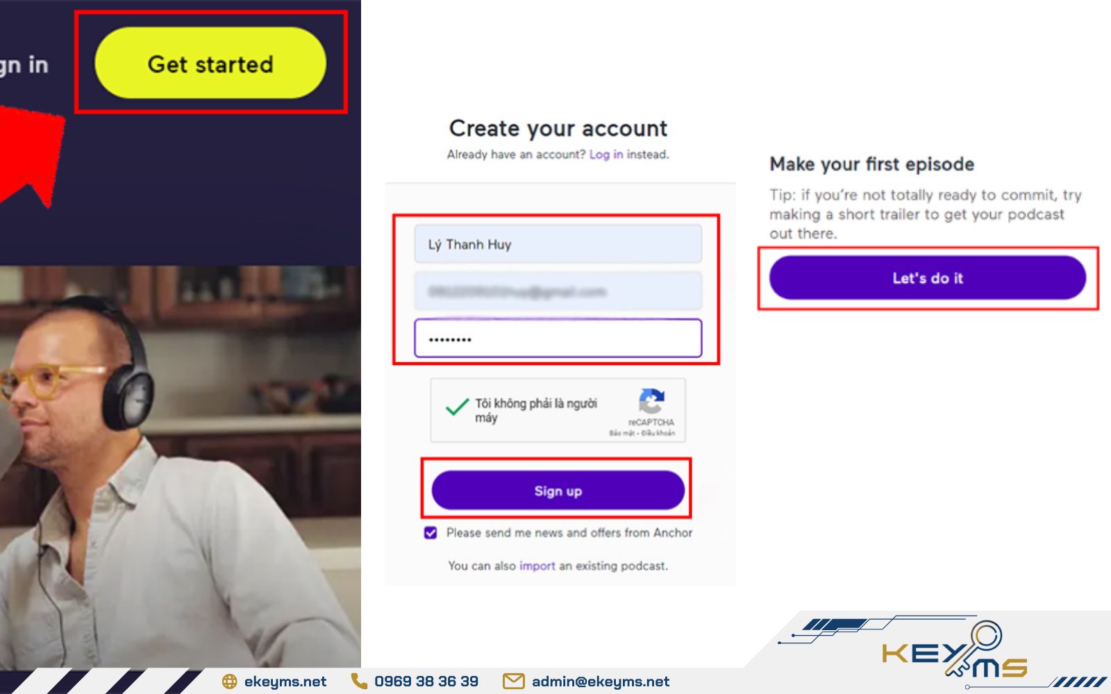 Cách tạo Podcast trên Spotify bằng anchor bước 1