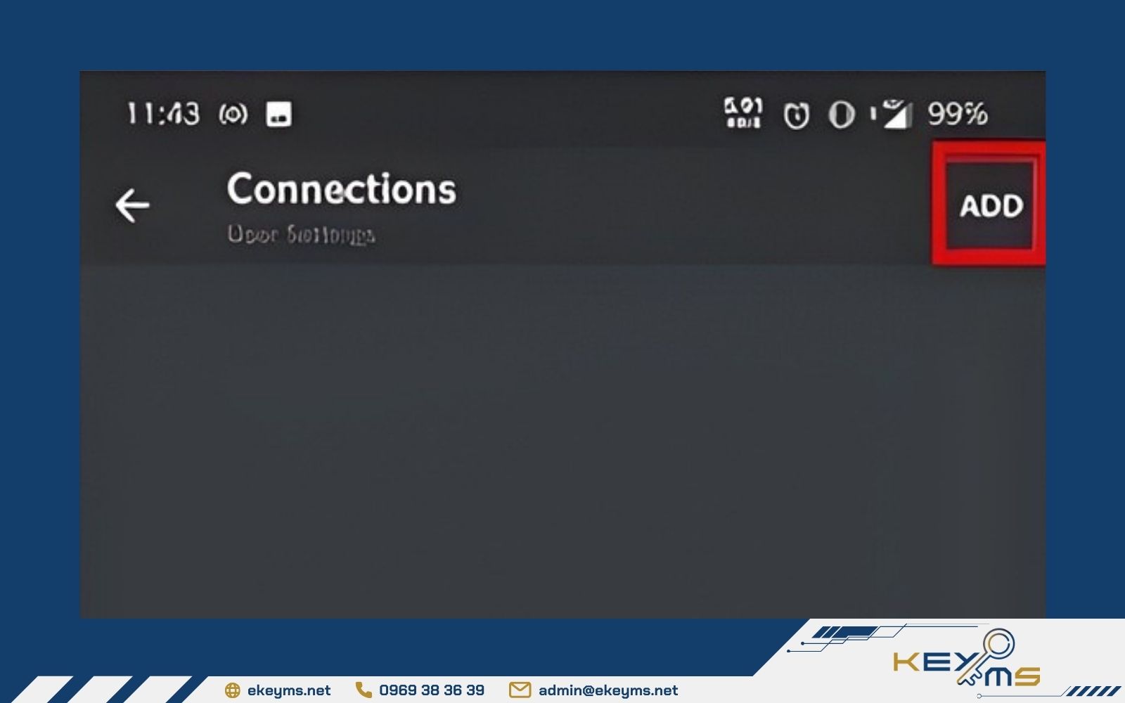 Mở mục Kết nối trong cài đặt Discord