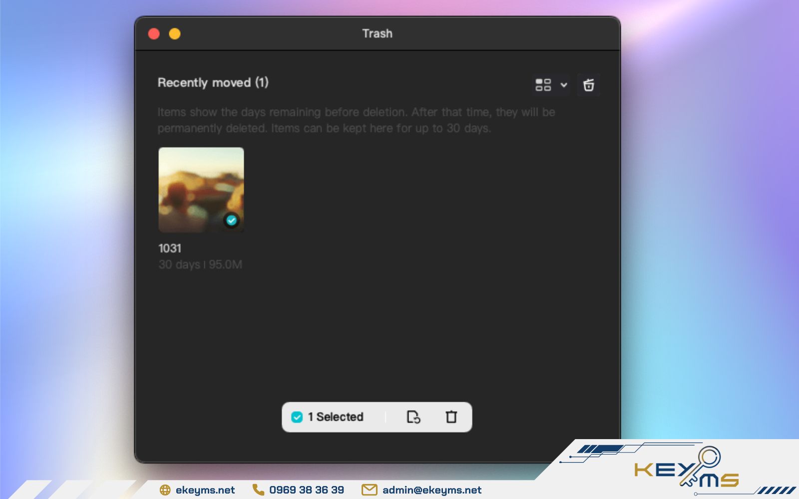 Chọn video cần khôi phục trên Capcut