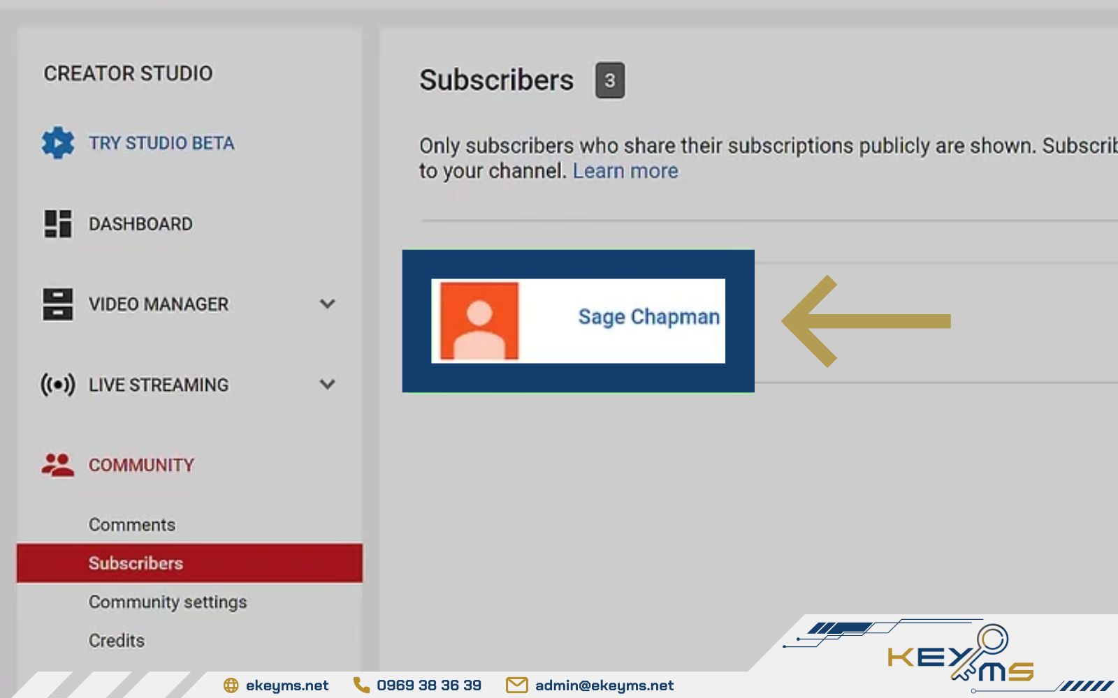 xóa người đăng ký khỏi kênh YouTube