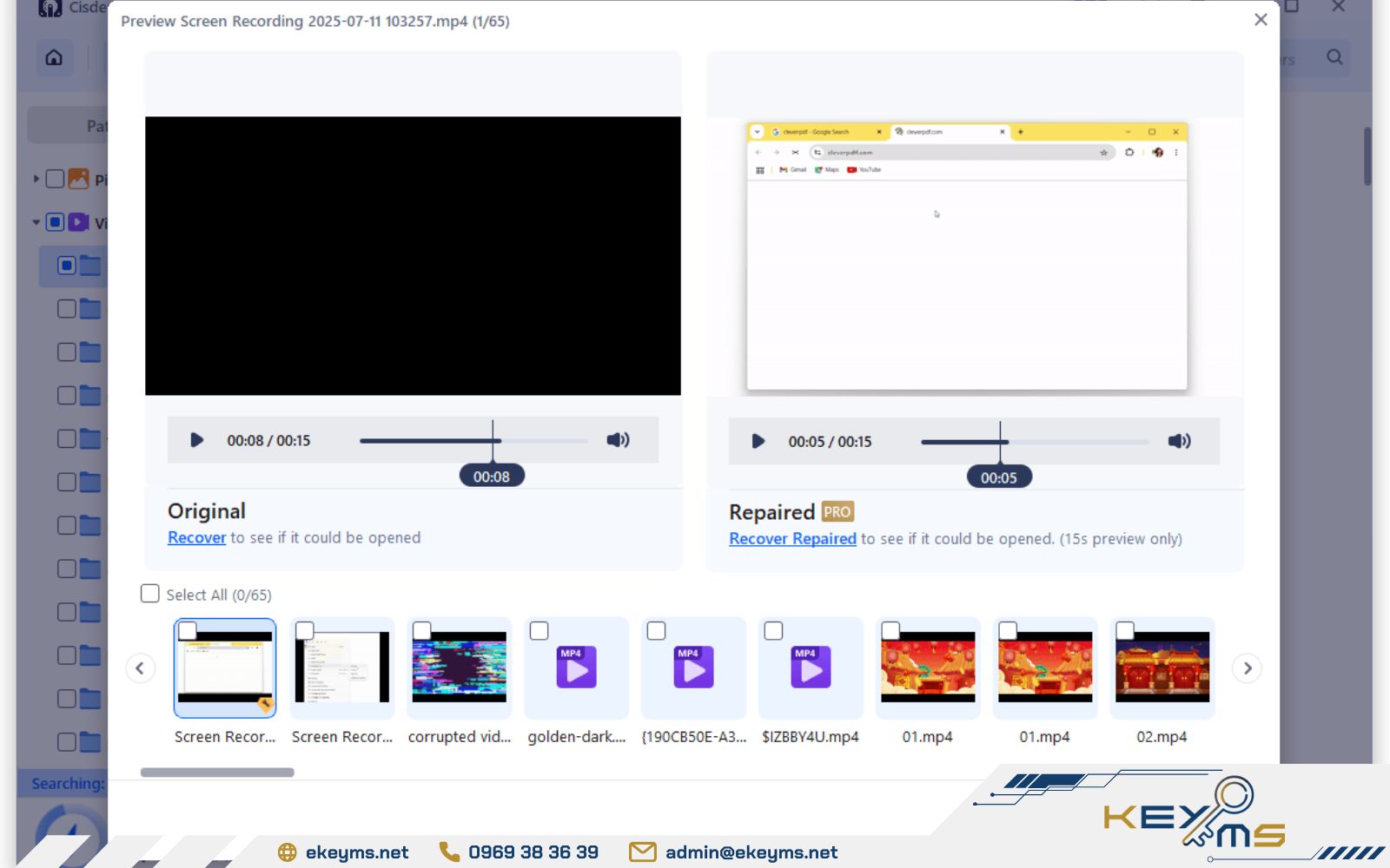 Chọn File Repair để khôi phục video đã xoá trên CapCut