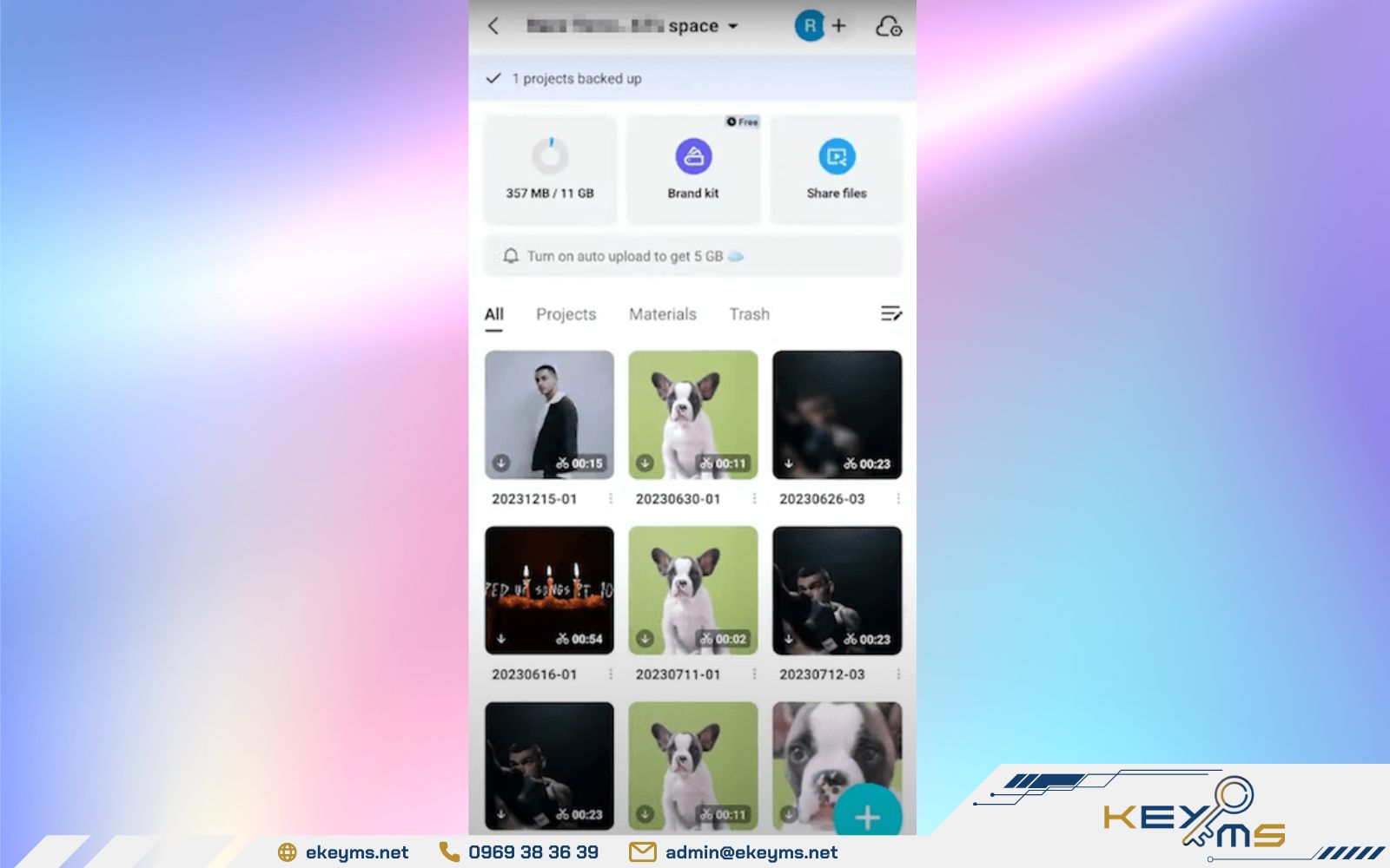 Tìm dự án muốn khôi phục video trên CapCut
