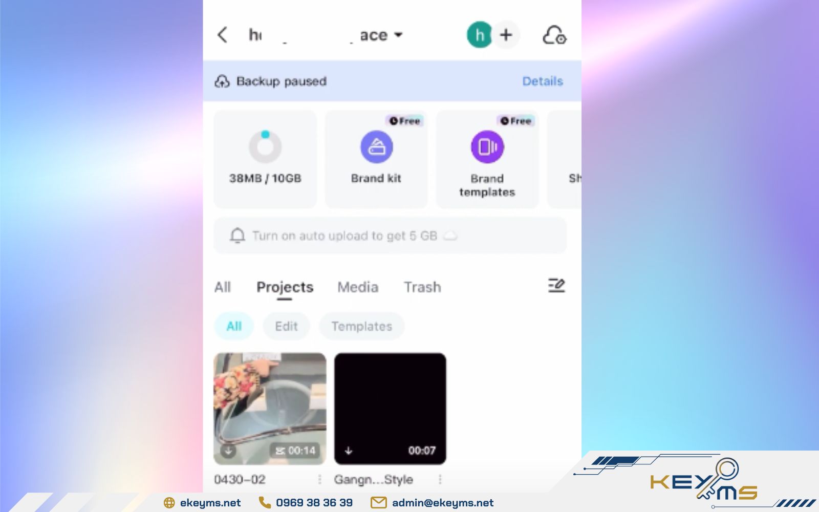 Khôi phục video từ thùng rác của CapCut
