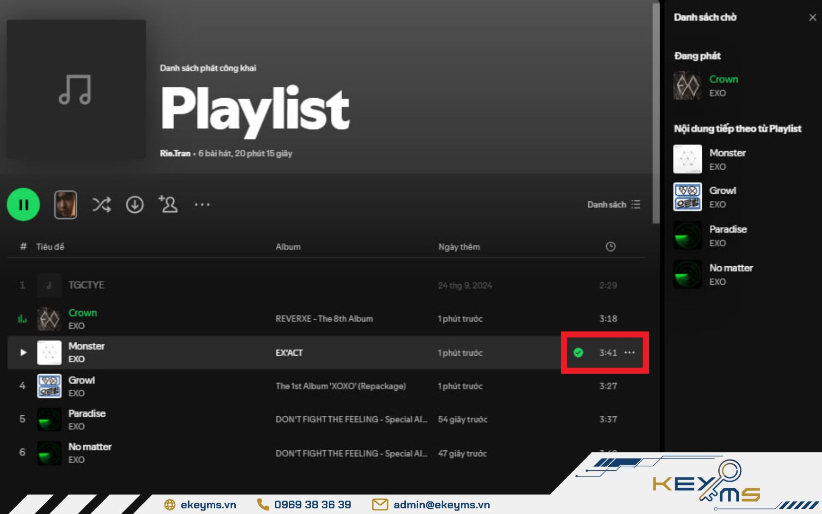 Nhấn biểu tượng 3 chấm trên Spotify