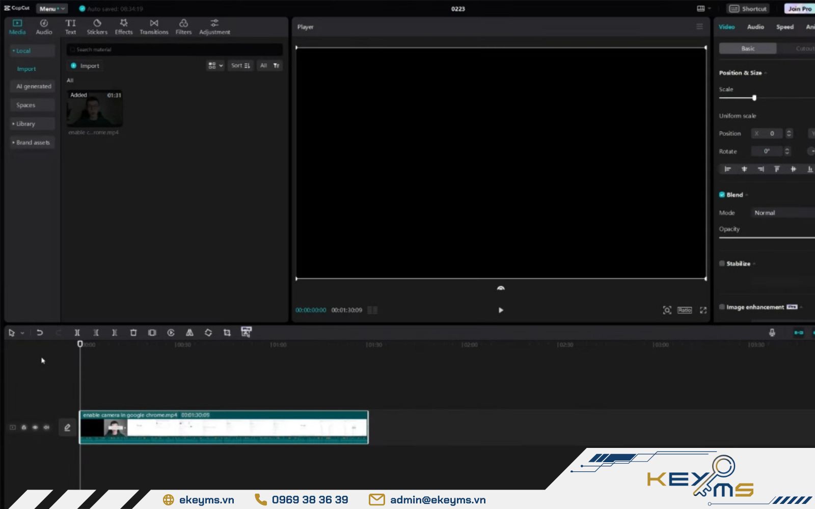 Mở CapCut trên PC