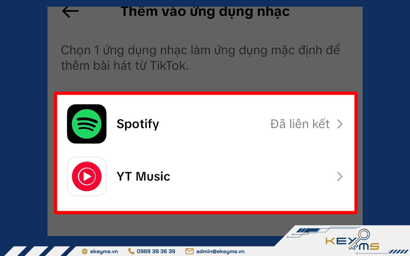 Đăng nhập tài khoản để thêm nhạc TikTok vào playlist Spotify