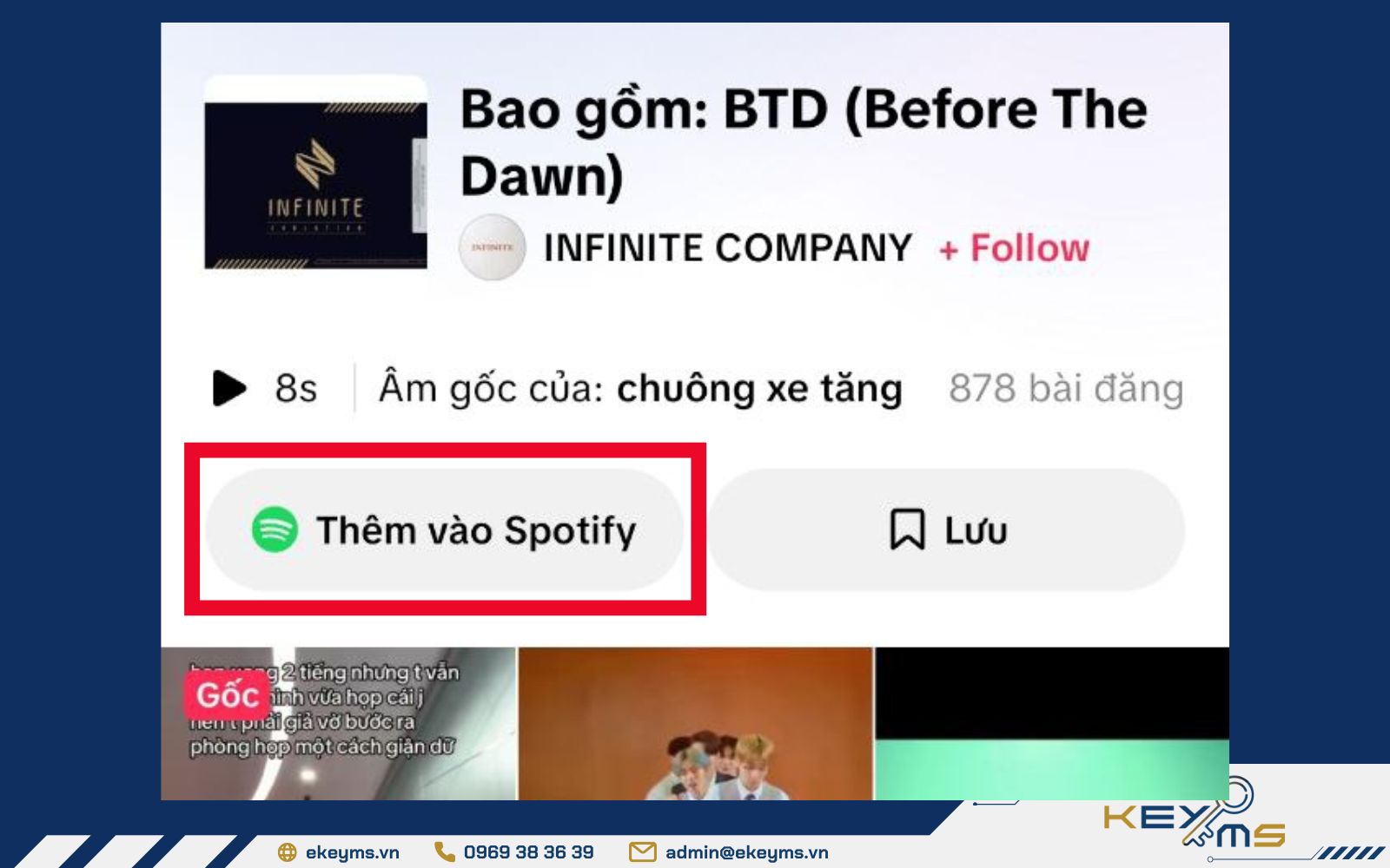 cách thêm nhạc TikTok vào Spotify bằng link bài hát