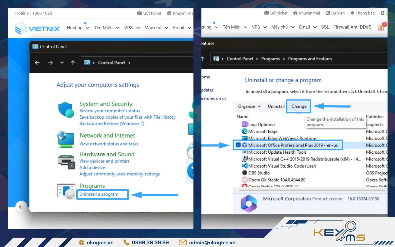 Kiểm tra và sửa lỗi bộ Microsoft Office