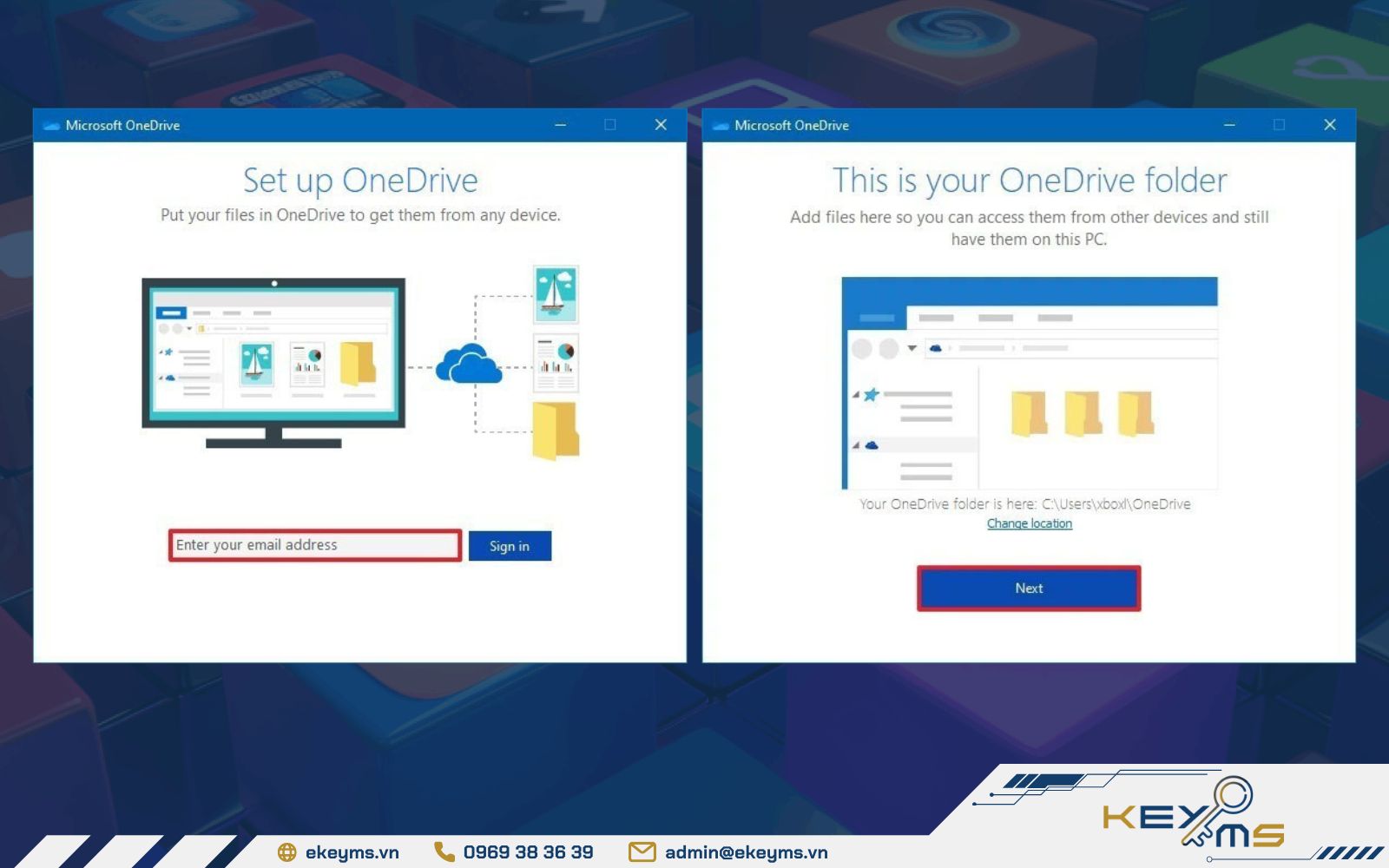 Hoàn tất đăng nhập tài khoản OneDrive để kết nối lại sau khi khắc phục lỗi