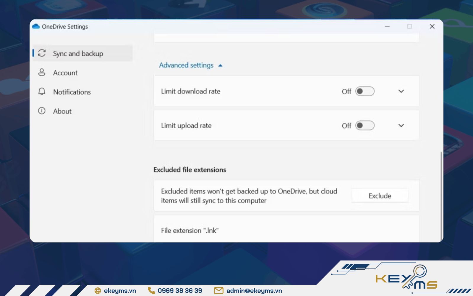 Sửa lỗi đồng bộ OneDrive do cài đặt giới hạn băng thông tải lên/tải xuống