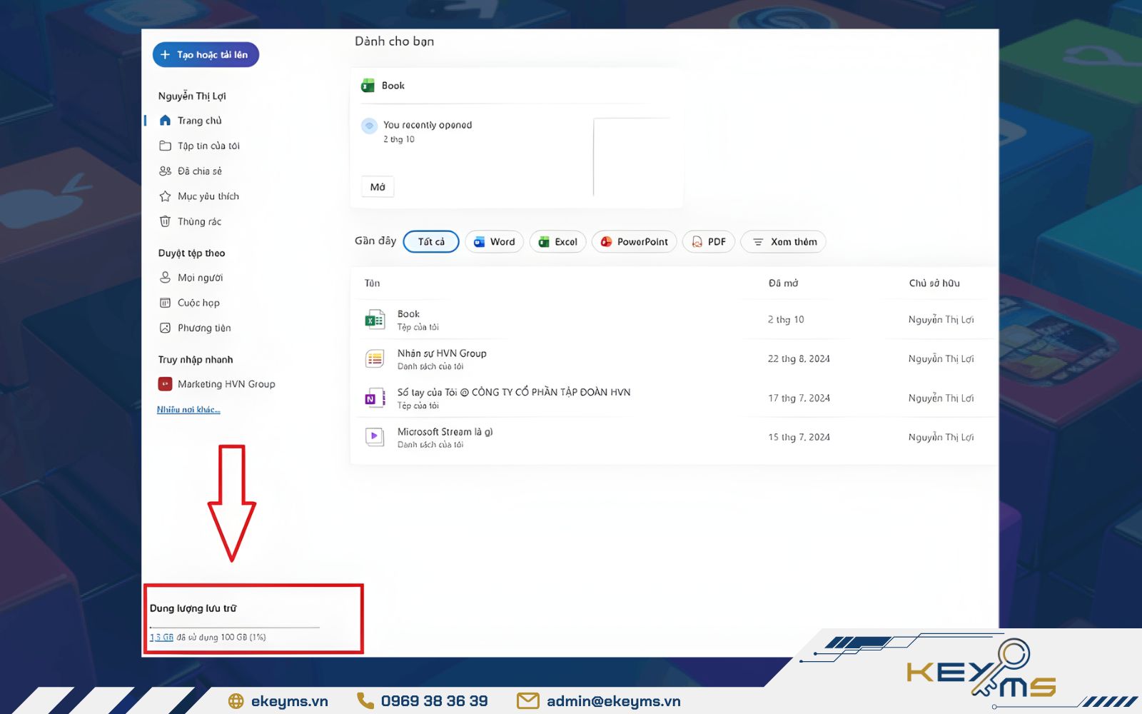 Khắc phục lỗi OneDrive không đồng bộ bằng việc giải phóng dung lượng lưu trữ
