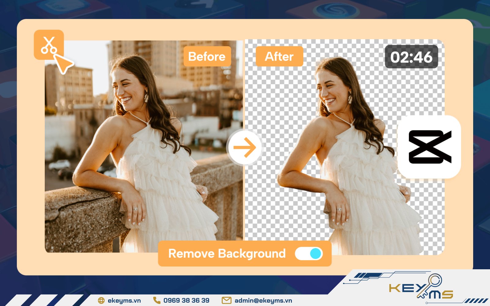 Khi xóa nền video bằng CapCut, nền đơn giản và tương phản với chủ thể sẽ giúp kết quả chính xác hơn
