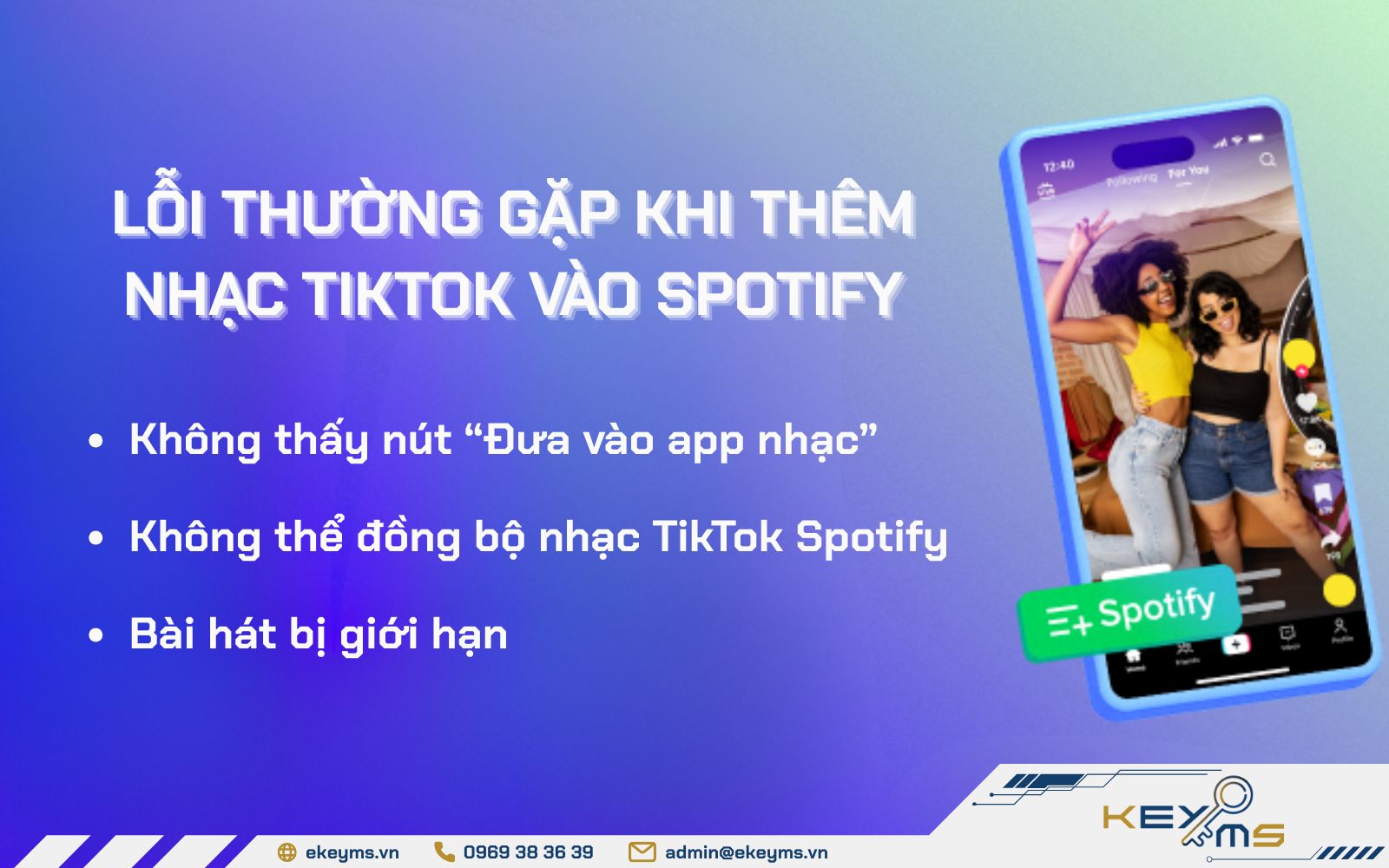 Một số lưu ý khi đồng bộ nhạc TikTok Spotify