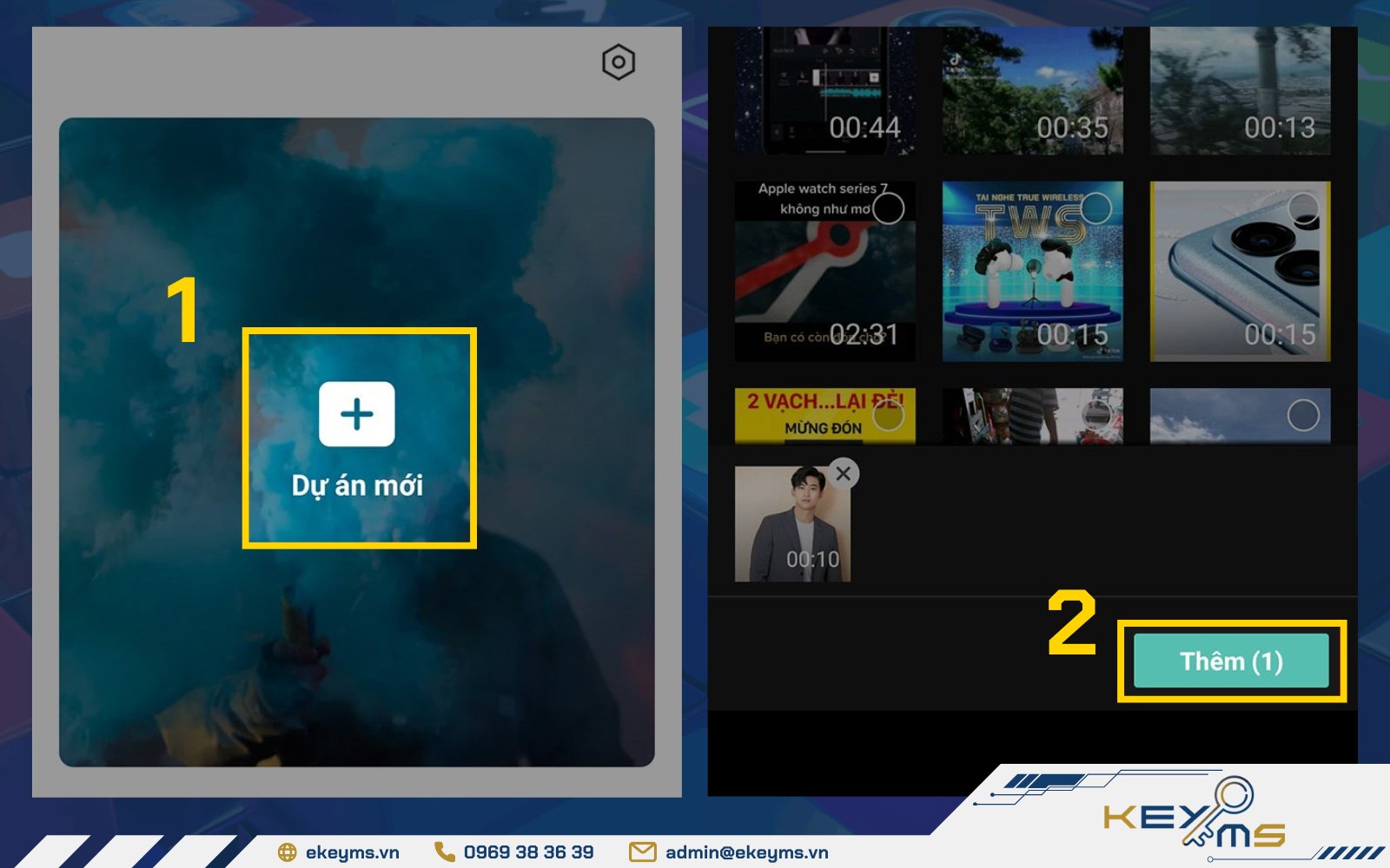 Để xóa nền video trên CapCut, trước tiên thêm dự án mới